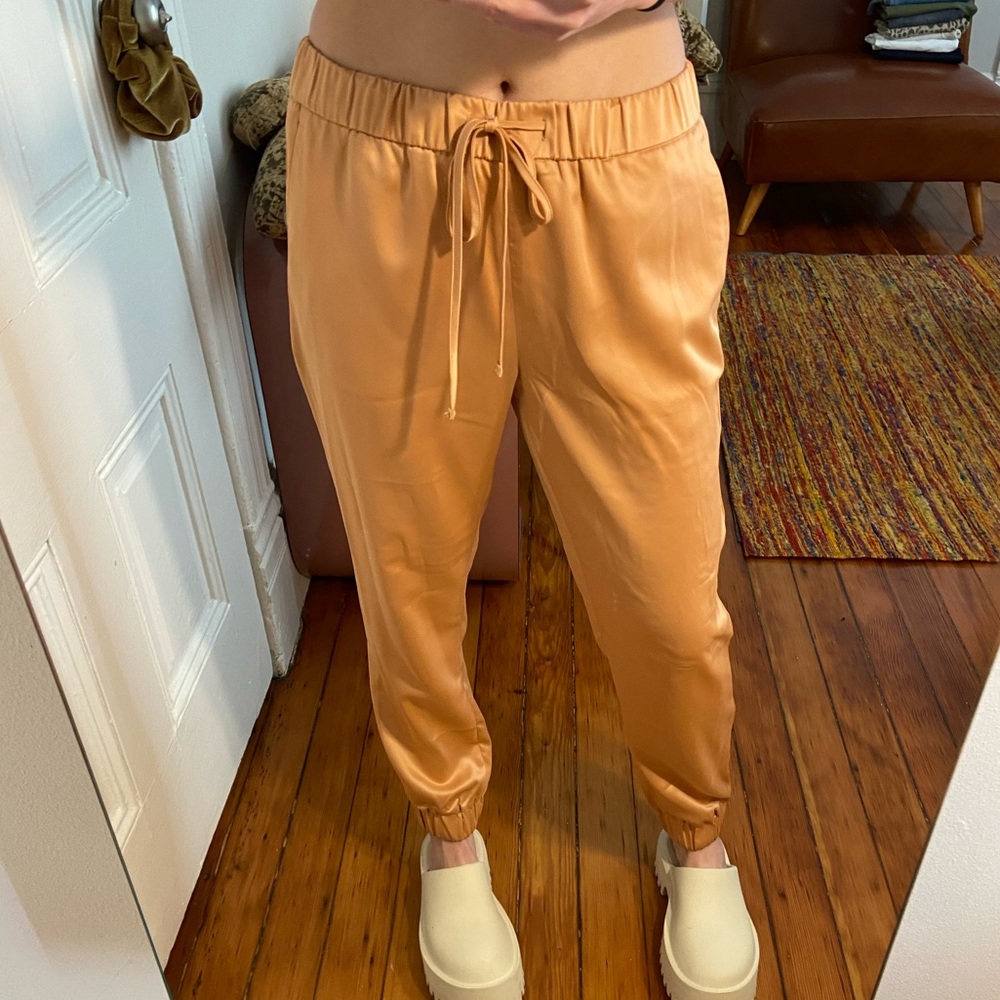 Banana republic shiny gold pants